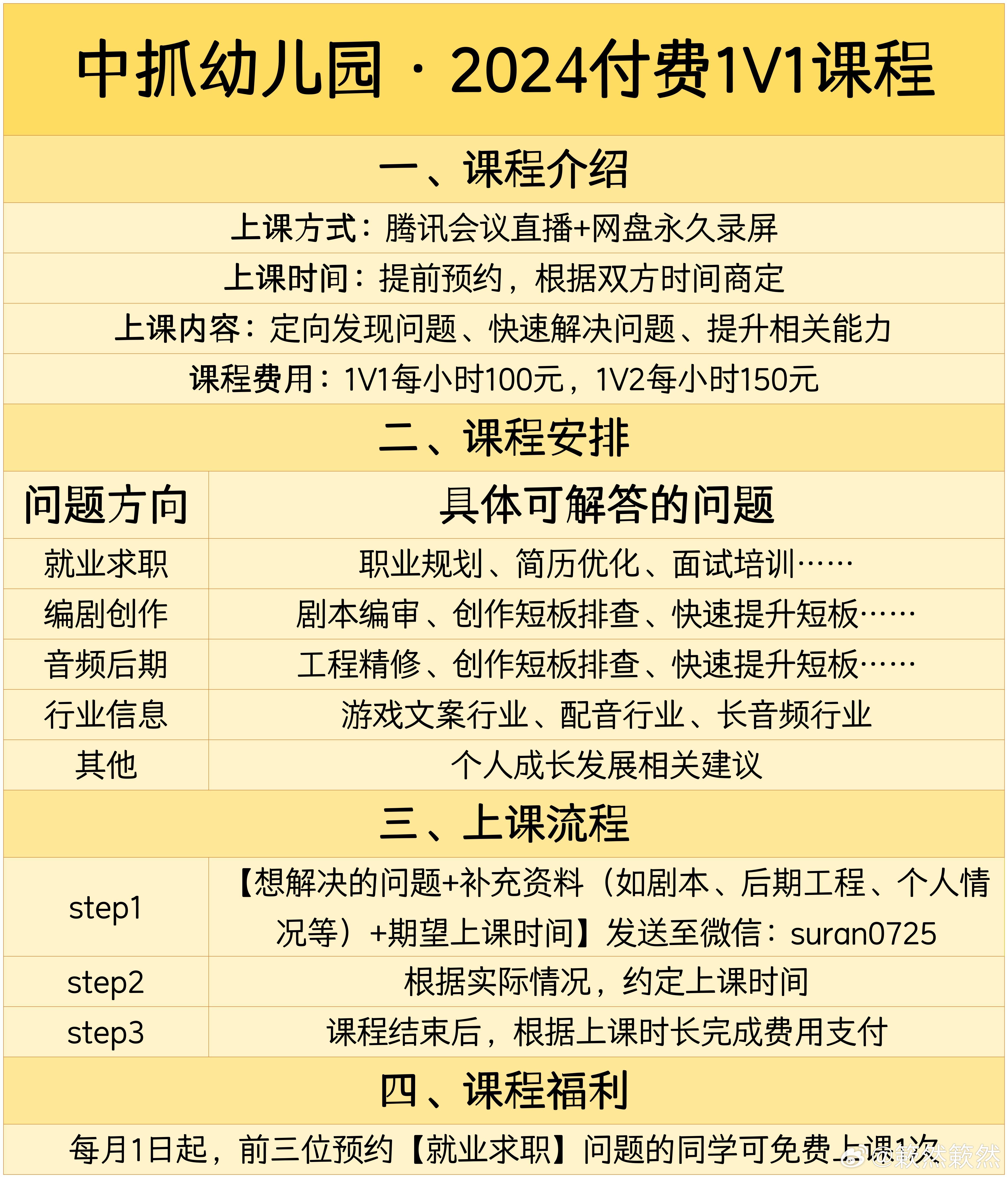 中抓幼儿园 2024年 课表来了~